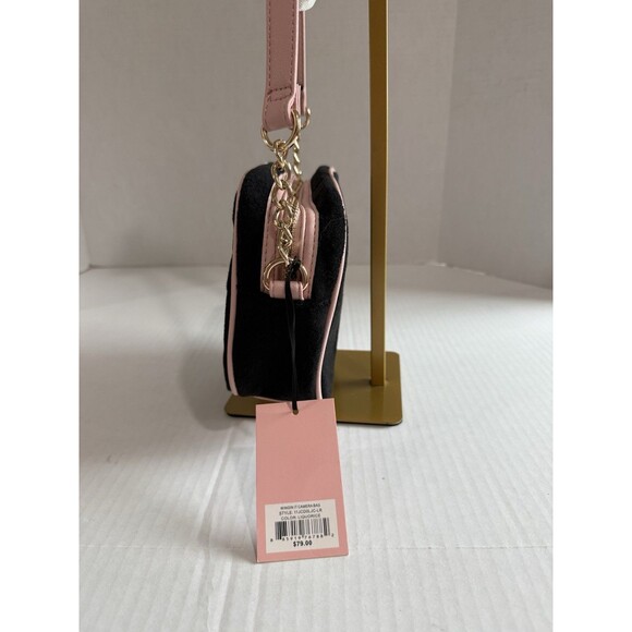 JUICY COUTURE Wingin It Camera Bag Bling Butterfly Crossbody Pink Black New Tag - Picture 3 of 16